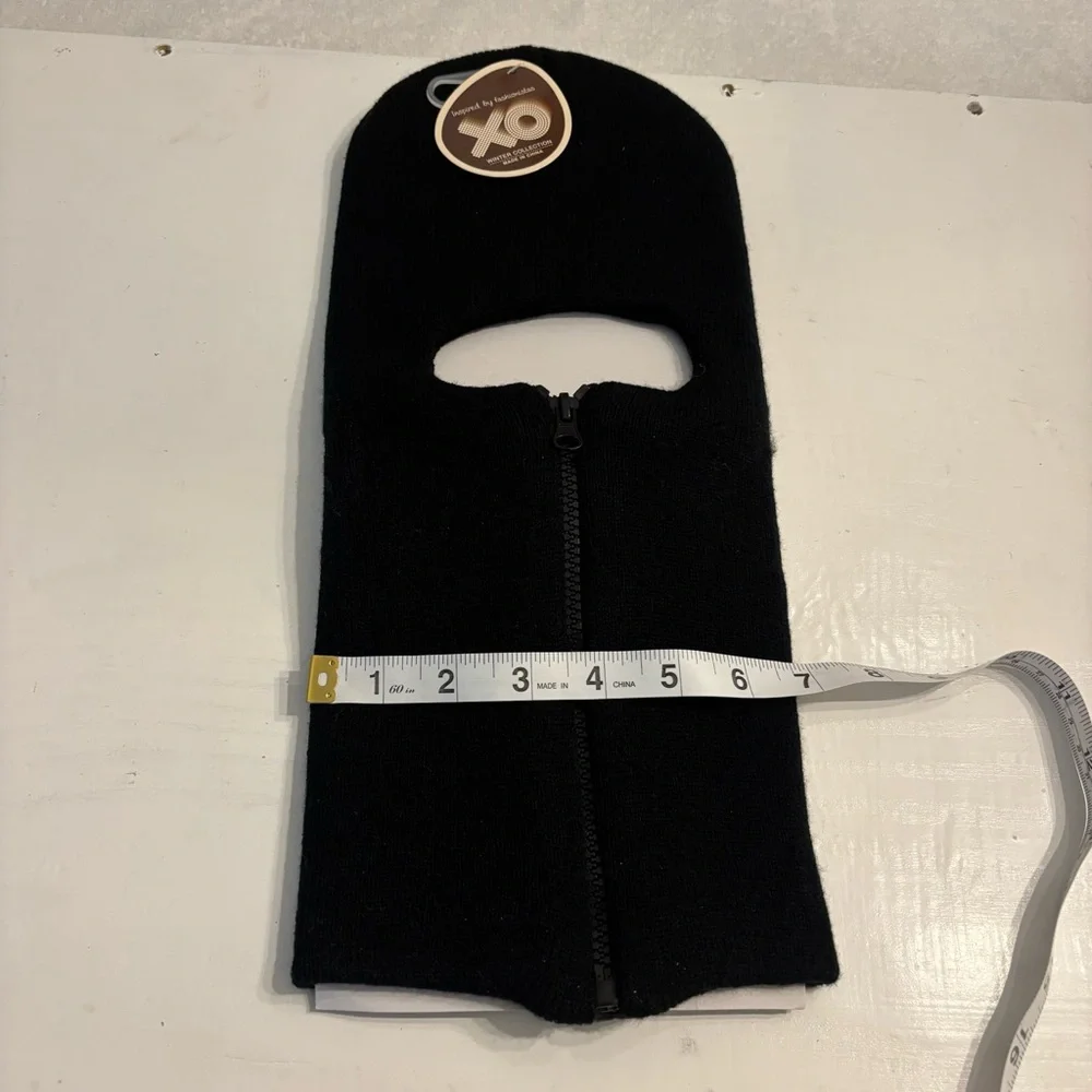 Black Winter Face Mask Balaclava Unisex One Size